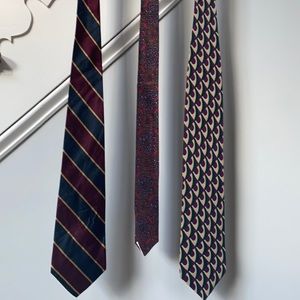 3 men’s ties, preswick, and Ted Lapidus.